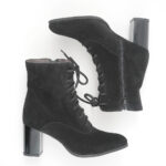 Ghete Scurte Negre cu Toc Vagam0711 - imagine 7