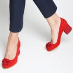 Pantofi Rosii cu Toc Scurt Vagam0339 - imagine 6