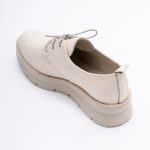 Pantofi Crem cu Siret si Talpa Inalta 1716 - imagine 6