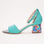 Sandale Turcoaz cu Toc 1225 - imagine 2
