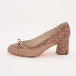 Pantofi Bej cu Toc Gros Vagam0983 - imagine 3