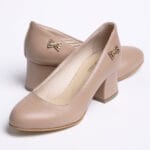 Pantofi Bej cu Toc Gros Vagam0320 - imagine 9