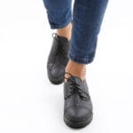 Pantofi Derby Gri Inchis Vagam059 - imagine 6