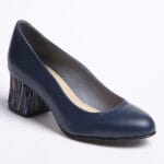 Pantofi Bleumarin cu Toc Gros Vagam0325 - imagine 2
