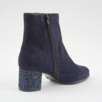 Ghete Scurte Bleumarin cu Toc Vagam0707 - imagine 2