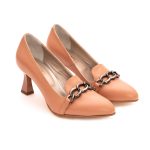 Pantofi Roz cu Toc Scurt Subtire Vagam1343 - imagine 2