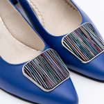 Pantofi Albastri cu Toc Gros Vagam1620 - imagine 4