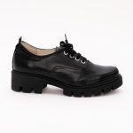 Pantofi Negri cu Talpa Inalta 1303 - imagine 2