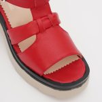 Sandale Rosii cu Talpa Inalta 1406 - imagine 2