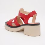 Sandale Rosii cu Talpa Inalta 1406 - imagine 3