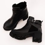 Ghete Negre cu Toc Vagam1247