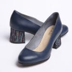 Pantofi Bleumarin cu Toc Gros Vagam0325 - imagine 8