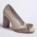 Pantofi Crem cu Toc Gros Vagam0328 - imagine 6
