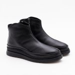 Ghete Casual Negre Scurte cu Talpa Joasa Vagam1699 - imagine 2