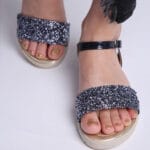 Sandale Bleumarin cu Talpa Joasa Vagam0271 - imagine 8