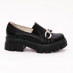 Pantofi Negri cu Talpa Inalta 1311 - imagine 4