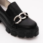 Pantofi Negri cu Talpa Inalta 1311 - imagine 2