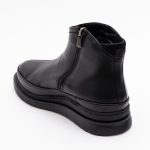 Ghete Casual Negre Scurte cu Talpa Joasa Vagam1699 - imagine 3