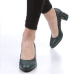 Pantofi Verzi cu Toc Gros Vagam0154 - imagine 5