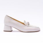 Pantofi Gri deschis  cu Toc Gros Scurt Vagam 1970 - imagine 4