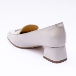 Pantofi Gri deschis  cu Toc Gros Scurt Vagam 1970 - imagine 3