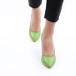 Pantofi Verzi cu Toc Gros Vagam065 - imagine 6