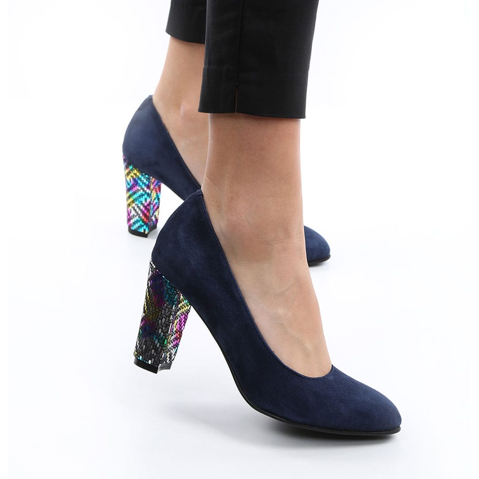 196Pantofi-Bleumarin-cu-Toc-Gros-Vagam069 Pantofi Bleumarin cu Toc Gros Vagam069 - imagine 1