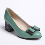 Pantofi Verzi cu Toc Gros Vagam0323 - imagine 2