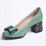 Pantofi Verzi cu Toc Gros Vagam0323 - imagine 4