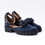Pantofi Bleumarin cu Catarama Decupati Vagam1964 - imagine 4