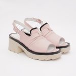 Sandale Roz Toc cu Talpa Inalta 1387