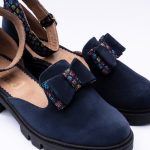 Pantofi Bleumarin cu Catarama Decupati Vagam1964 - imagine 3