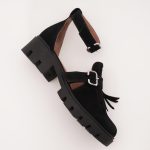 Pantofi Casual Decupati Negri Vagam 1005 - imagine 4