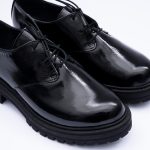 Pantofi Negri cu Siret si Talpa Inalta Vagam 1898 - imagine 2