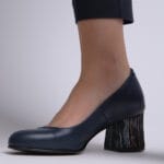 Pantofi Bleumarin cu Toc Gros Vagam0325 - imagine 9