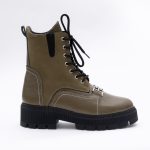 Ghete Kaki cu Siret si Fermoar Lateral Vagam1670 - imagine 3