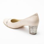 Pantofi Crem cu Toc Gros Vagam1575 - imagine 3
