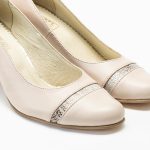 Pantofi Crem cu Toc Gros Vagam1575 - imagine 4