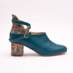 Pantofi Turcoaz cu Toc Gros Vagam0771 - imagine 5