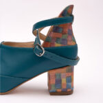 Pantofi Turcoaz cu Toc Gros Vagam0771 - imagine 3