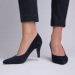 Pantofi Bleumarin cu Toc Subtire Vagam0332