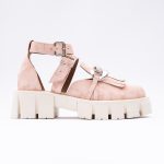 Pantofi Roz Tip Platforma Decupati cu Catarama Vagam1920 - imagine 4