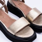 Sandale Aurii cu Talpa Inalta Vagam 2020 - imagine 3