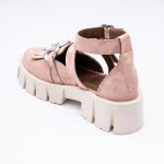 Pantofi Roz Tip Platforma Decupati cu Catarama Vagam1920 - imagine 2