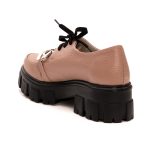 Pantofi Roz cu Siret si Talpa Inalta 1331 - imagine 4