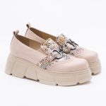 Pantofi Crem cu Talpa Inalta Vagam1612 - imagine 2