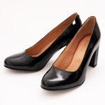 Pantofi Negri Lacuiti cu Toc Gros Vagam1129 - imagine 6