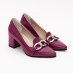 Pantofi Violet cu Toc Gros Vagam1316 - imagine 4