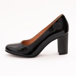 Pantofi Negri Lacuiti cu Toc Gros Vagam1129 - imagine 2