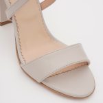 Sandale Gri Deschis cu Talpa Inalta si Toc Gros Scurt 1409 - imagine 4